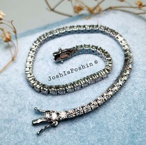 5.20CT. T.W. Moissanite 3MM tennis bracelet in sterling silver